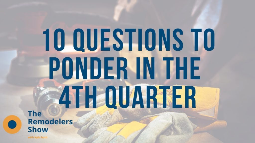 10 Questions to Ponder in the 4th Quarter – (Tuesday, October 20th, 2020)