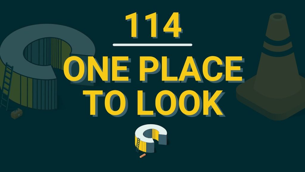 114 – One Place to Look